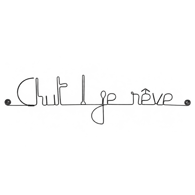 Dekoracja ścienna z drutu "Ciii! Śnię" - Pokój Dziecka/Dziecięcy