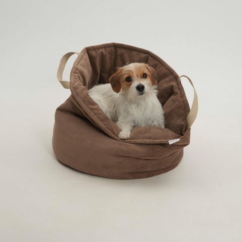 Hundekörbchen Shopper Little Basket Chelsea Cord toffee