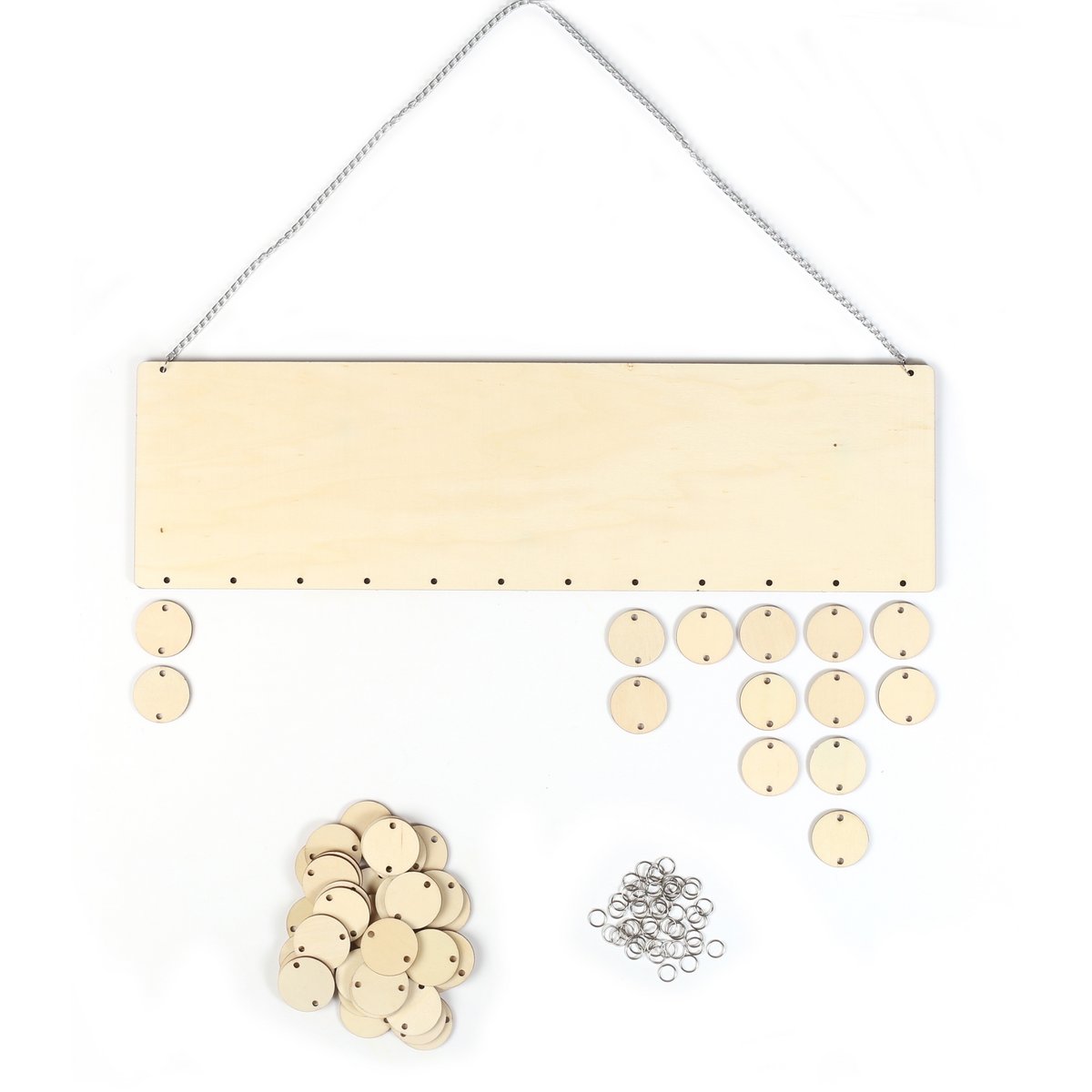 BIRTHDAYS CALENDAR IN WOOD 400x120x5mm