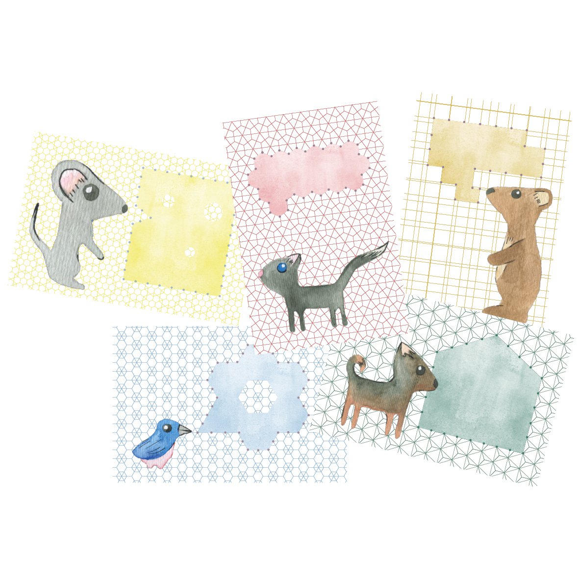 Bastelset Prick-Stick 'Friends' Prickeln + Sticken