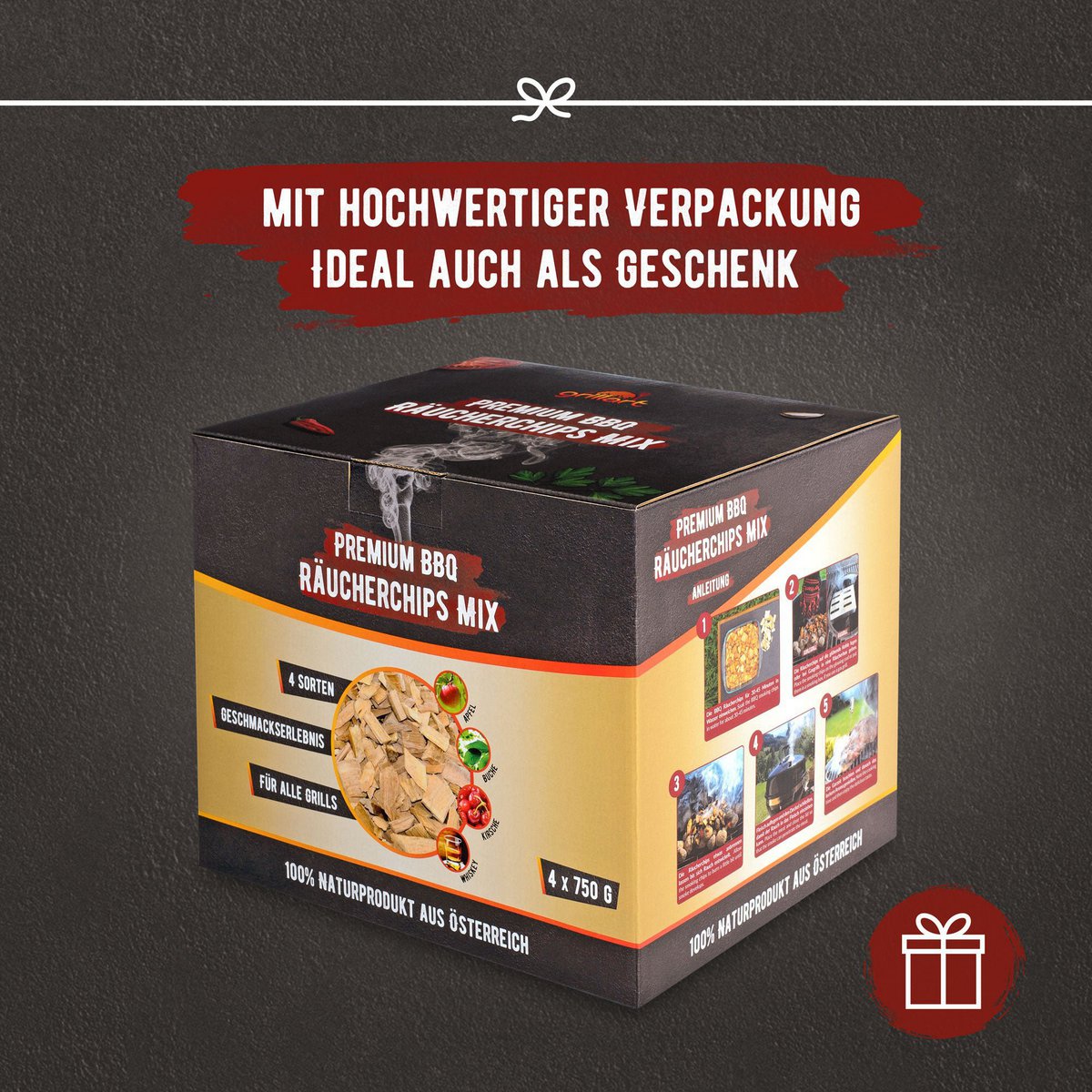 Mix di patatine per affumicare XL premium - legno per affumicare molto attivo / trucioli di legno - confezione conveniente