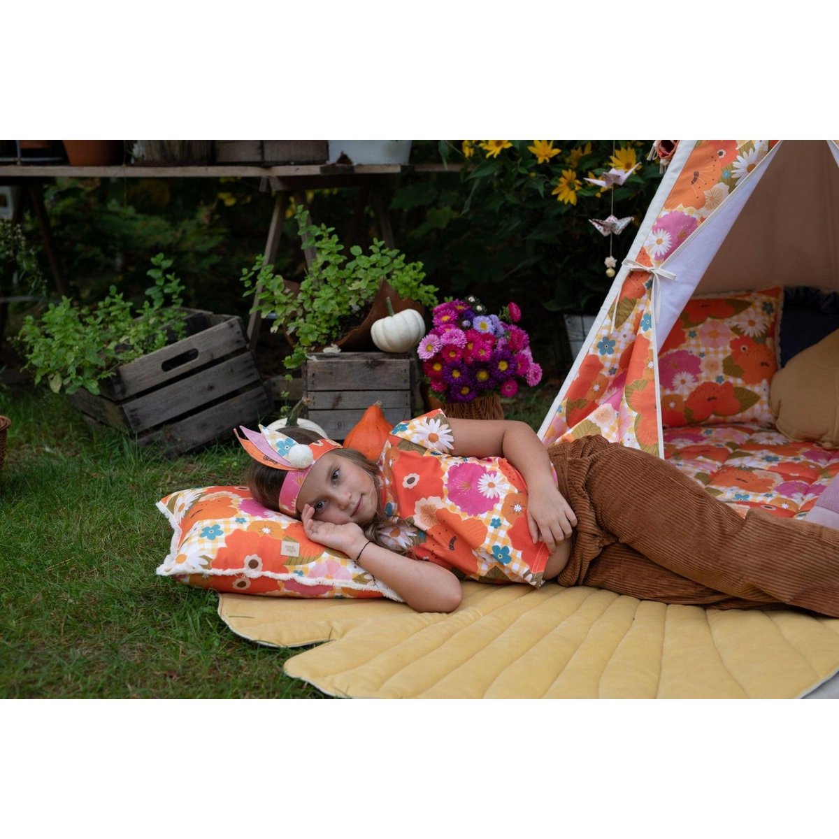 Cerchietto "Picnic con fiori".