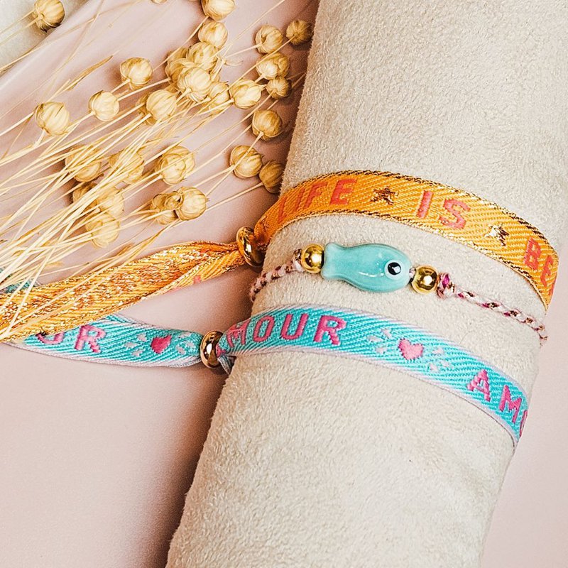 Lint armbandje Life is beautiful