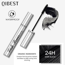 Máscara de pestañas QIBEST negra, máscara de pestañas 4D, pestañas sedosas, alargamiento de pestañas, maquillaje, máscara resistente al agua, cosméticos para ojos con volumen