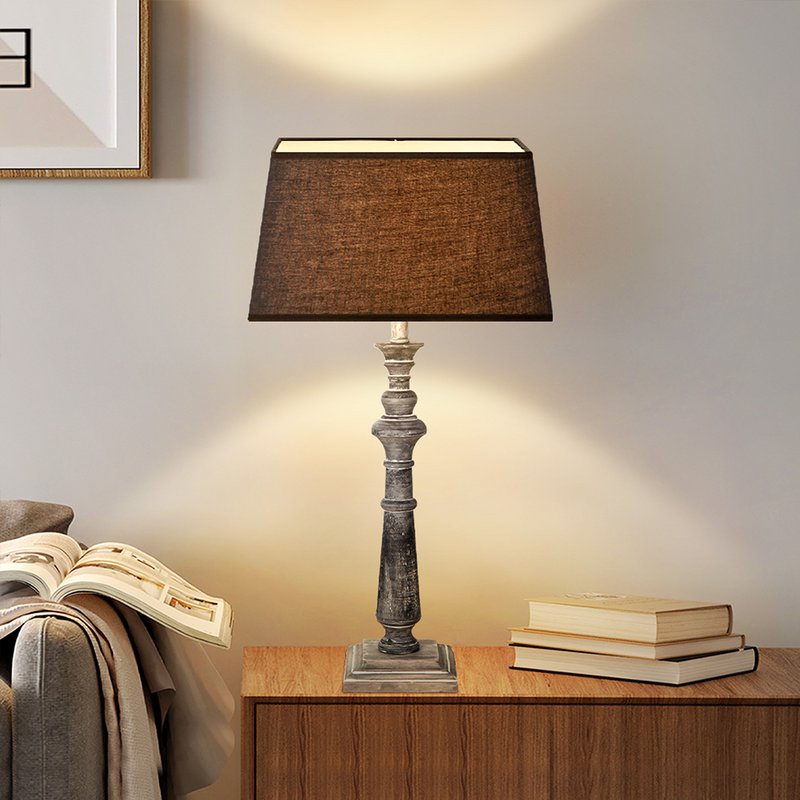 Home Sweet Home Fabric Lampshade Black - 35 x 30 x 19 cm