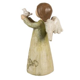 Decoratie Beeld Engel 12 cm Groen Polyresin Kerstdecoratie