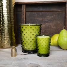 Simpatico Hobnail Glass Candle 16oz #25 Pear
