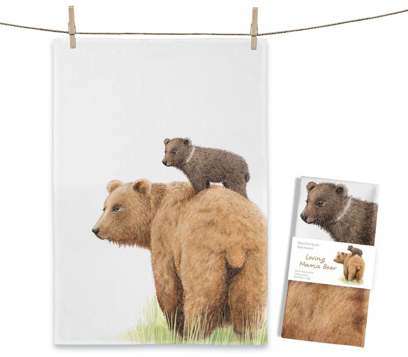 Tea towel Loving Mama Bear