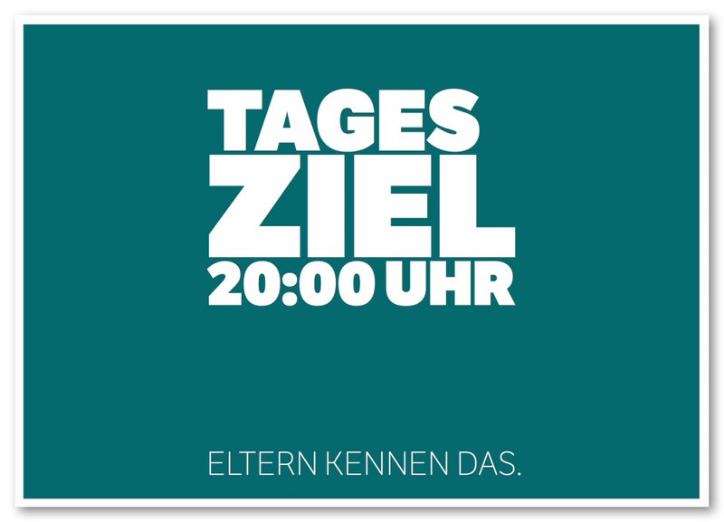 Postkarte "Tagesziel"