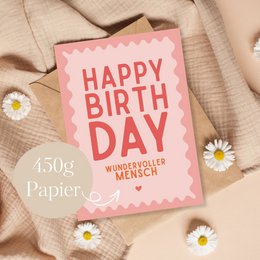 Set of 3 postcards | Leo stripes waves with cool motifs congratulations