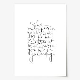 Poster: Be better than yesterday