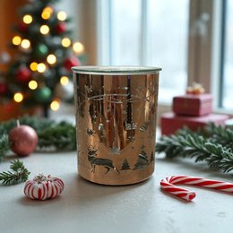 Brændt-parfum julemetallaserskæring-arch & rensdyr mønster-essentiel olier, voks og parfume-aftagelige glasskop-chic chic atmosfære
