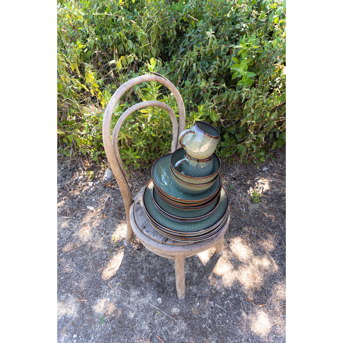 Evora dinner plate green