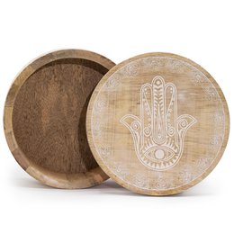 Wholesale Wooden Boxes and Trays with Buddha & Hamsa Design