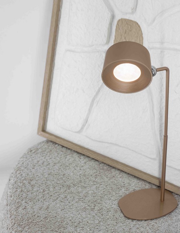 Schreibtischlampe Design LED auf Batterie weiß, mit Wandmontage