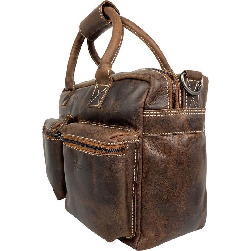 Umhängetasche Cognac Cowboysbag Laptop -Tasche 13 Zoll Buffaloer Handtasche Arrigo