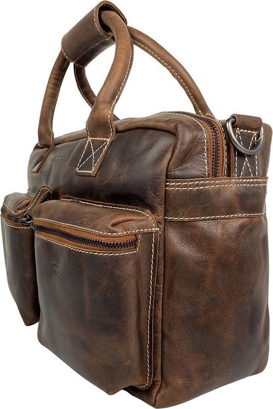 Stume a tracolla Cognac Cowboysbag Borsa per laptop da 13 pollici Buffaloer Borse Arrigo