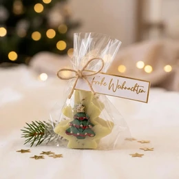 Weihnachtsseife Tannenbaum „Frohe Weihnachten“ – Eisenkraut | Geschenk & Gastgeschenk 