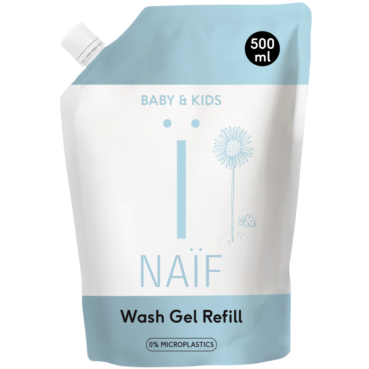 Naïf Reinigende Wasgel voor Baby & Kids refill 500ML