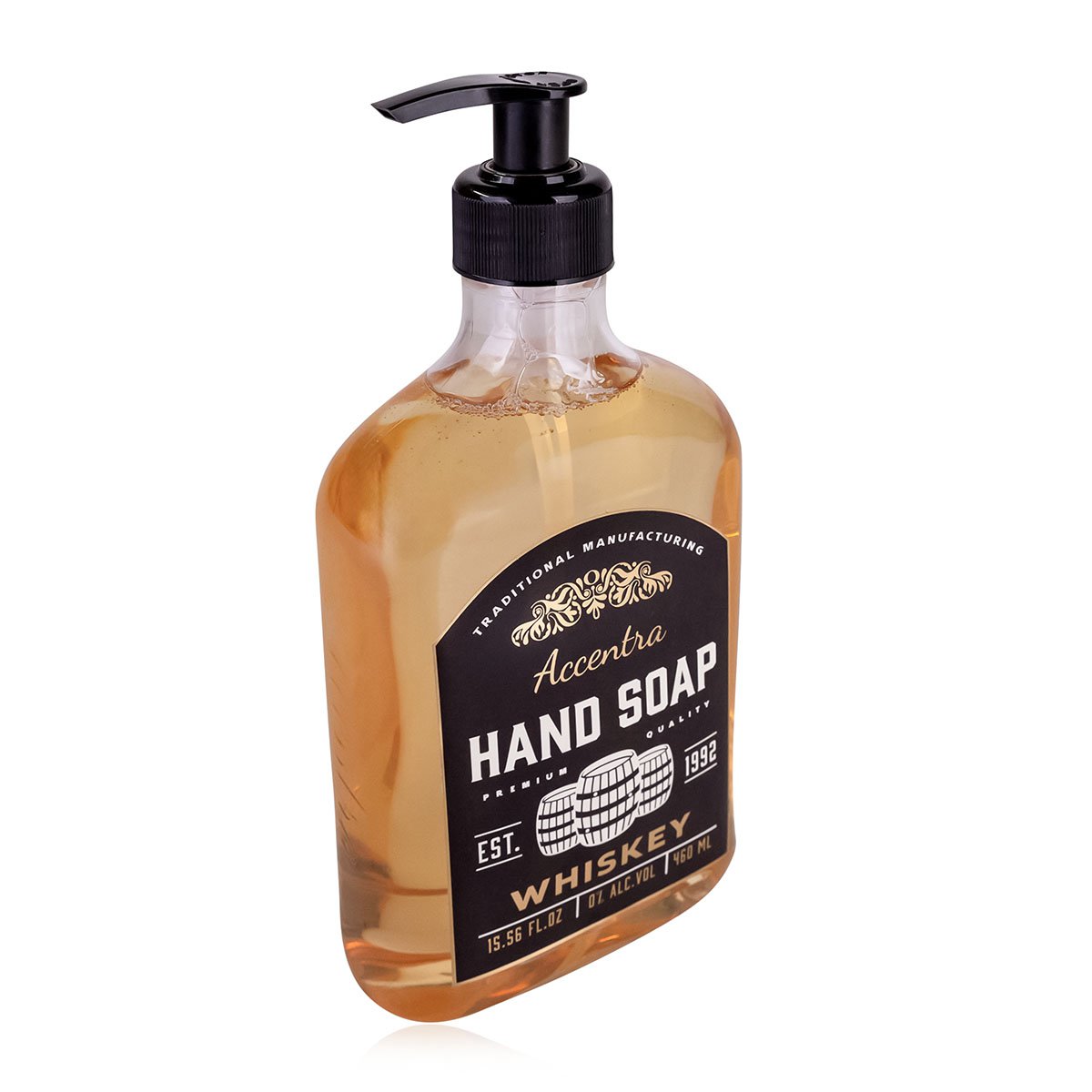 Distributeur de savon avec savon pour les mains WHISKY, 460ml