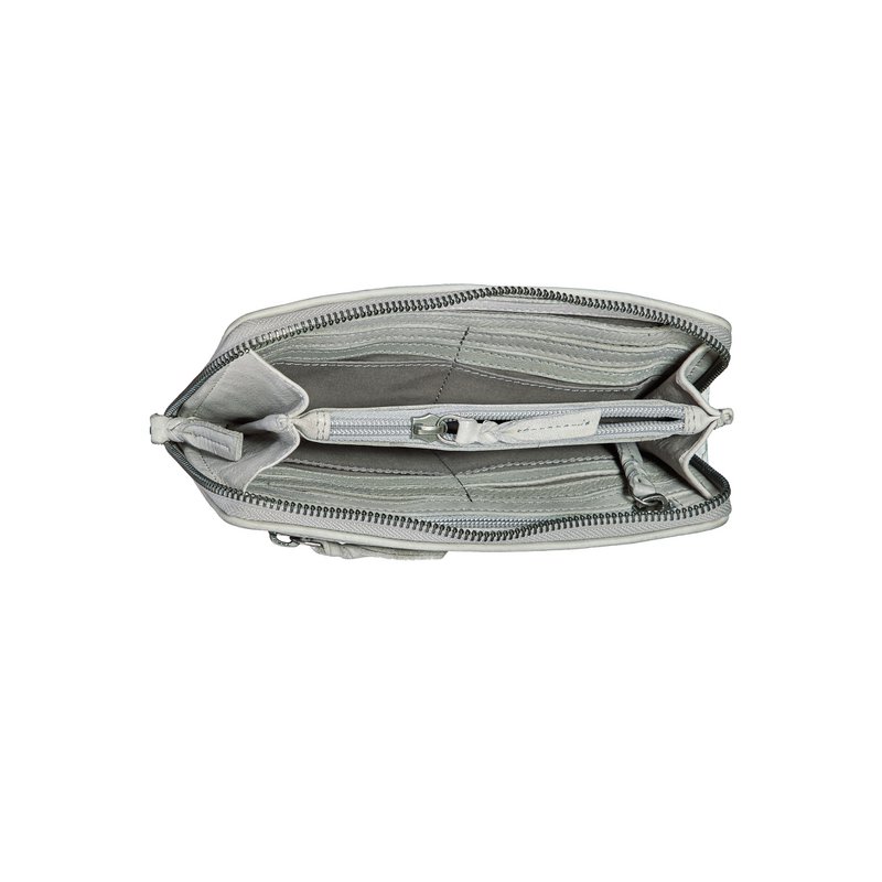 CLASSIC ZIP WALLET Geldbörse Leder grey