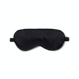 Black sleep eye mask made of soft, comfortable fabric for a restful night's sleep.