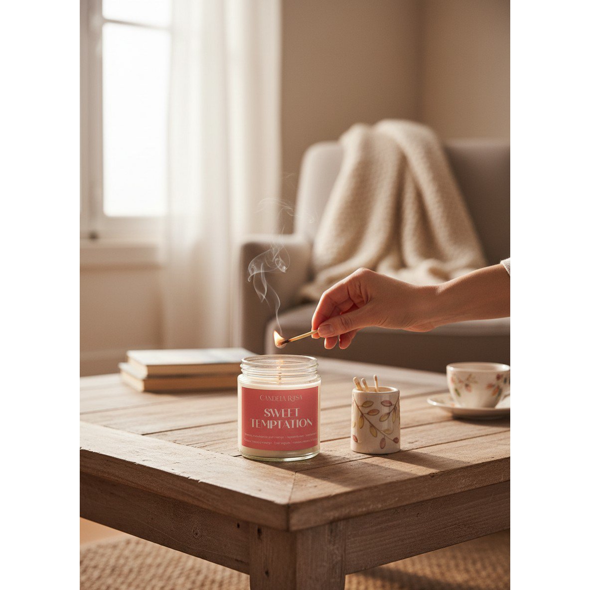Bougie aromatique banane, fraise et mangue - Sweet Temptation