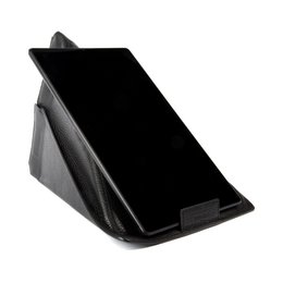 K0031AB | Hülle/modularer Tablet-Ständer aus echtem Leder, Vollnarbung, Dollar-Maserung. Schwarze Farbe. Verschluss mit Magneten. Abmessungen: 22 x 31 cm. Verpackung: TNT-Beutel