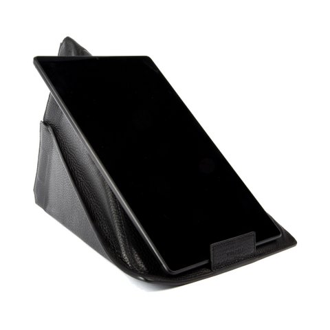 K0031AB | Case/Modular Tablet Stand in Genuine Leather, full grain, dollar grain. Black colour. Closing with magnets. Dimensions: 22 x 31 cm. Packaging: Tnt bag