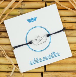 Maritimes Armband Anker Kompass Schiffchen