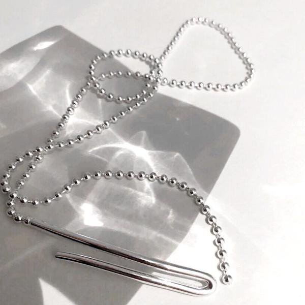 Minimalistisk Longline Ball Chain halskæde