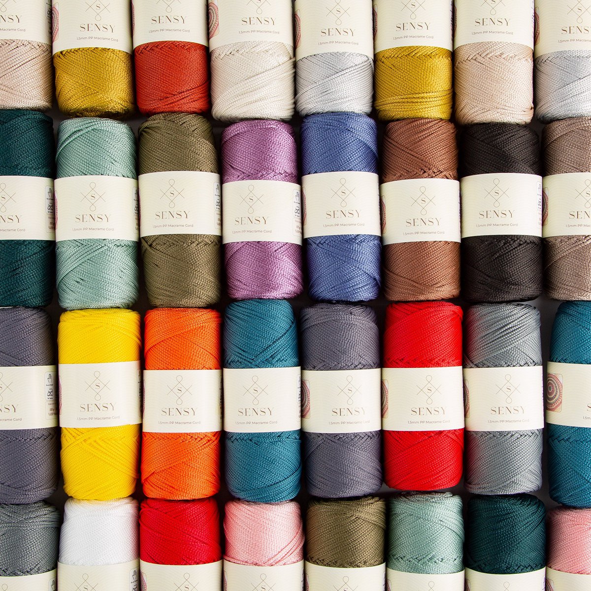 Cordoncino macramè Sensy Premium da 1,5 mm - 164 iarde, 100% poliestere