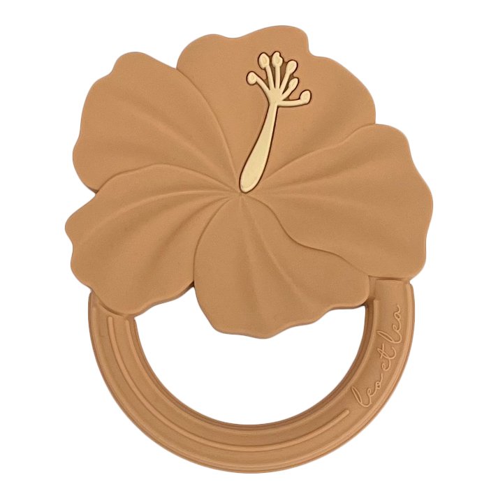Hibiscus Teether, leo and lea, Teething Rattle, 4 different colors