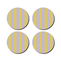 Onderzetters · Striped yellow/lila
