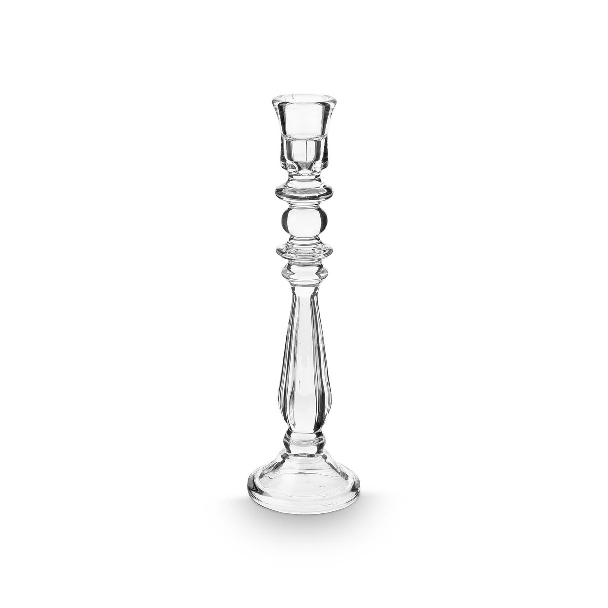 Candle Holder Glass Clear Large 10x35cm