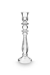 Candle Holder Glass Clear Large 10x35cm