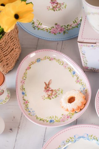 Servierteller Easter Joy Rabbit rosa 20,3 cm Isabelle Rose
