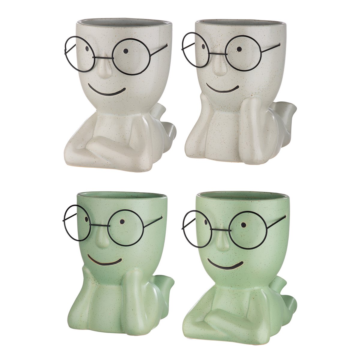 Ceramic vase "Smile" w. Glasses VE 4 so