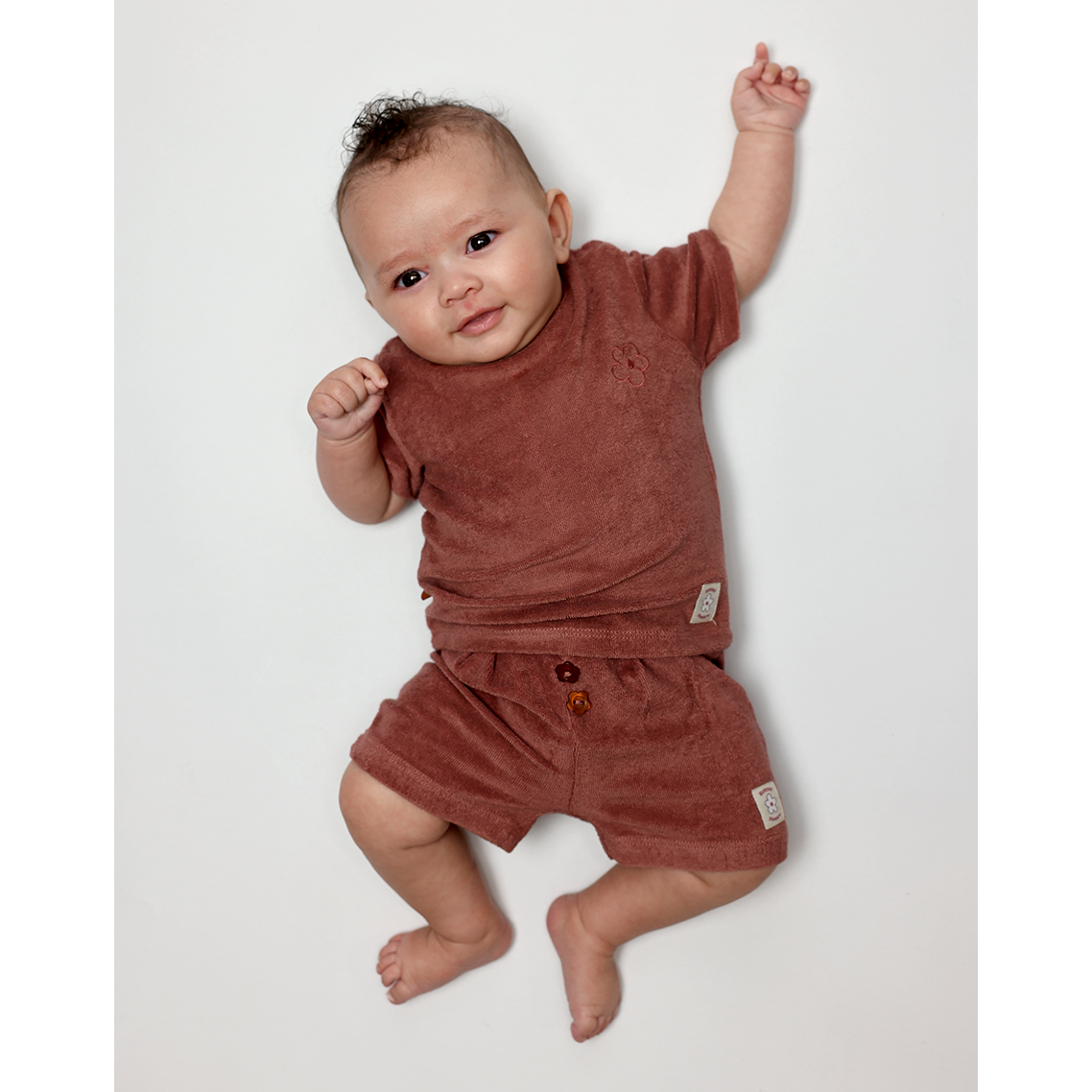 Terry Short Double Dyed Kids | Burlwood
