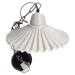 39 cm white pendant chandelier with ceramic chain