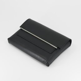 FRAME clutch taske - sort rhodium