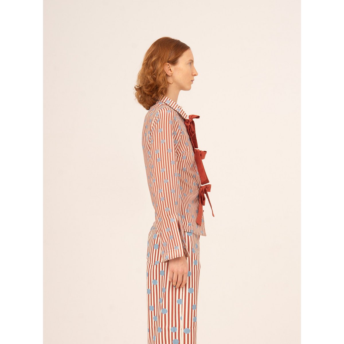 Pop rood gestreept shirt