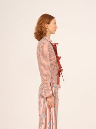 Pop rood gestreept shirt
