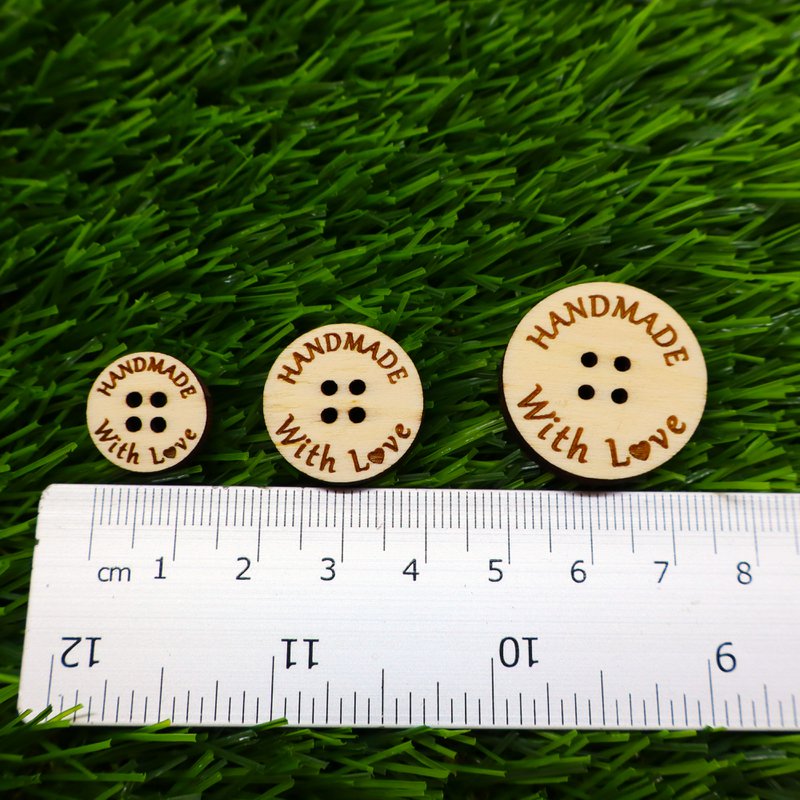 Custom Engraved Wooden Buttons for Knitting, Crochet, Sewing, DIY Materials