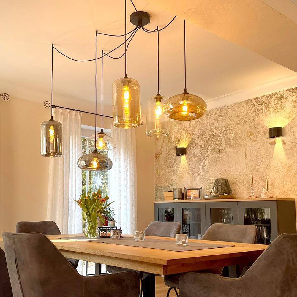 s.LUCE Cruet glass pendant luminaire Up & Low