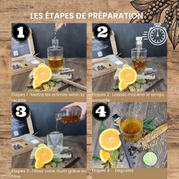 L&G® - Arrangeret Whisky forberedelse og smagning kit - Gaveideer - Original DIY Whisky gaveæske - Jul, fødselsdag - Lavet i Frankrig - Kvalitetsingredienser og tilbehør