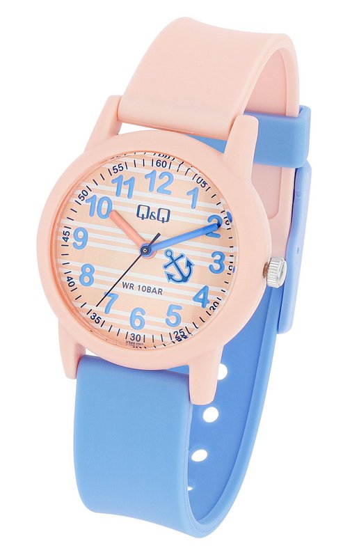 Q&Q Kinderuhr con bracciale in resina, "maritim", 10 ATM