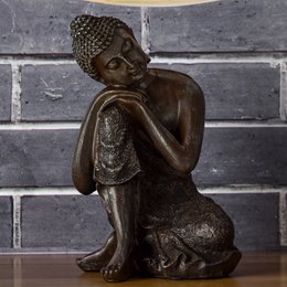 Thai Thinker Buddha Statue - Zen and Feng Shui Decoration - Lucky Object - Zen Gift Idea - Decoration