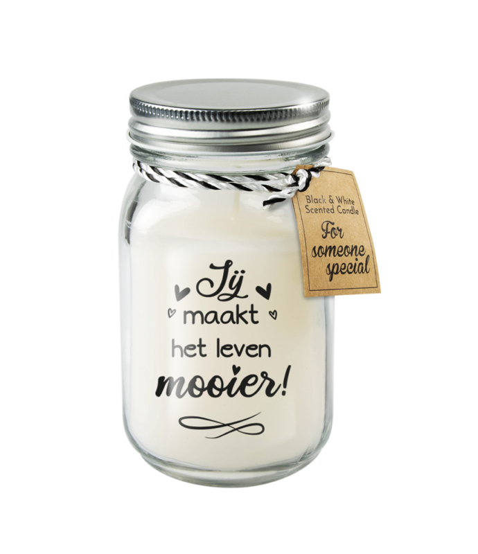 Black & White scented candles - Jij maakt het leven mooier