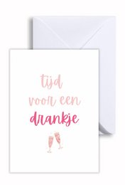 Lykønskningskort XL - Tid til en drink